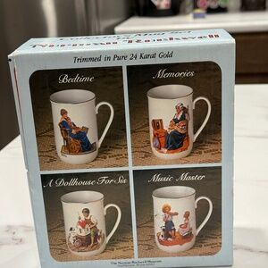 The Norman Rockwell Vintage Classic Mug Series/4 Cups